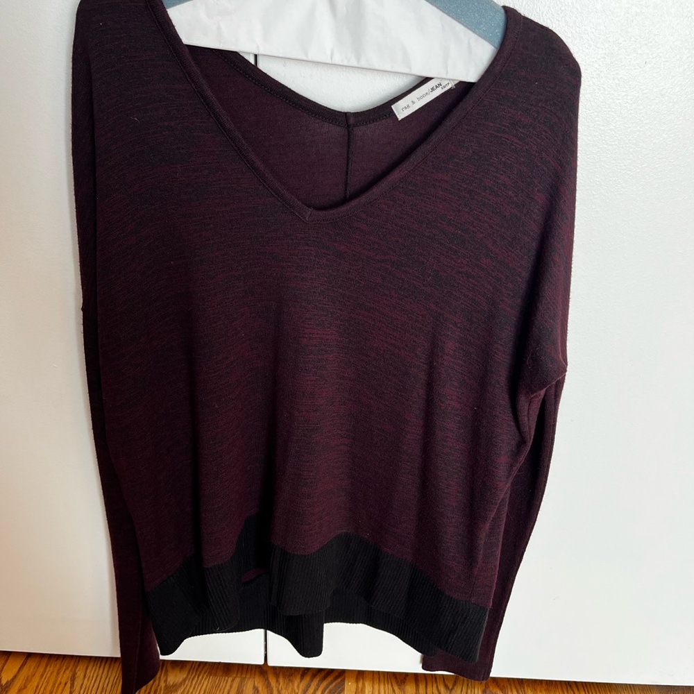 Rag & Bone Burgundy Knit XS Top